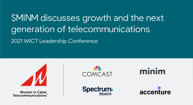 <img src="minim-discusses-growth-at-wict.jpg" alt="Minim discusses internet connectivity at WICT conference 2021">