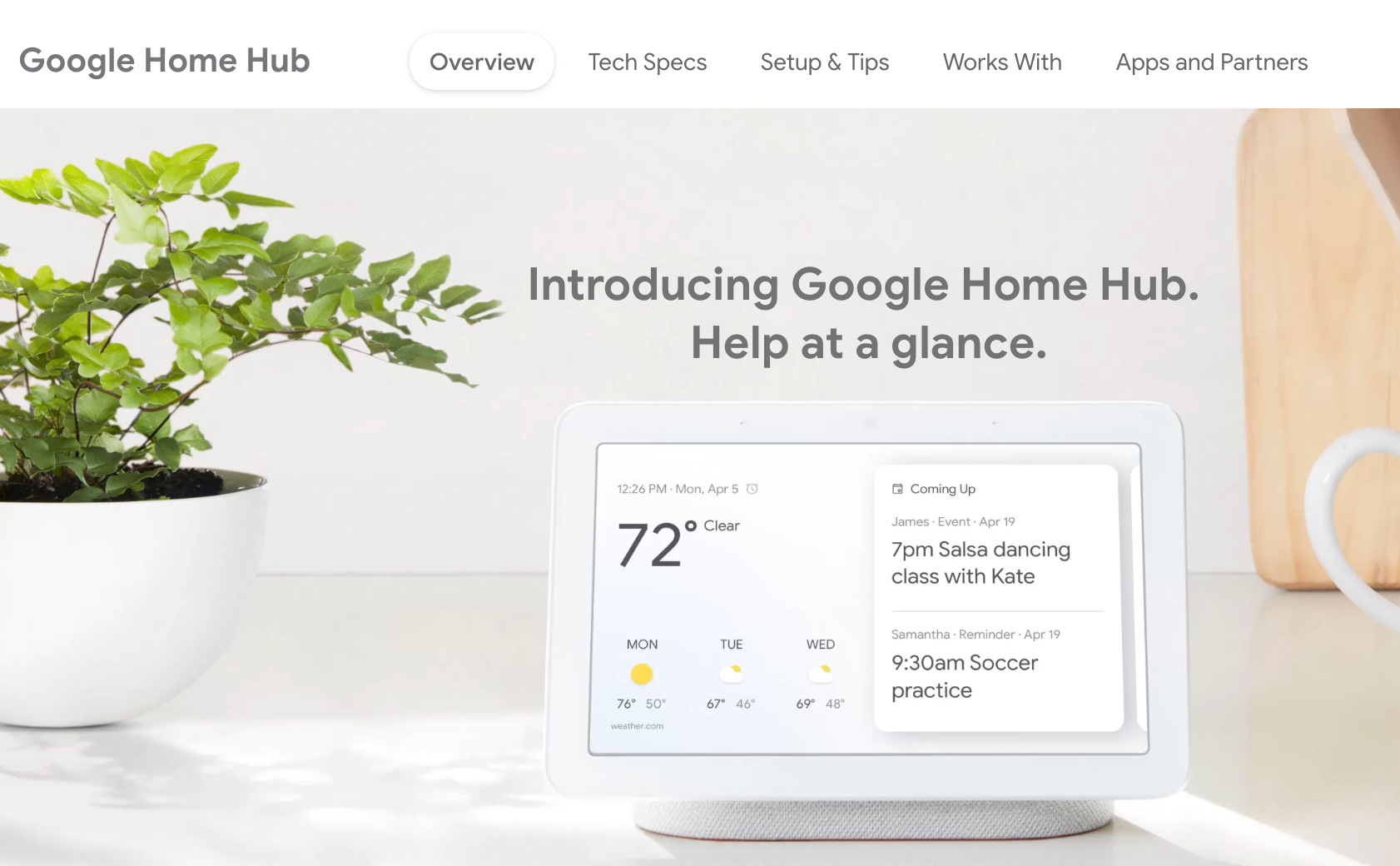 Google home screenshot