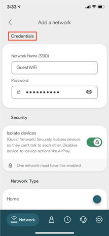 ALT: "Minim-app-screenshot-network-overview-add-network-credential.jpeg."