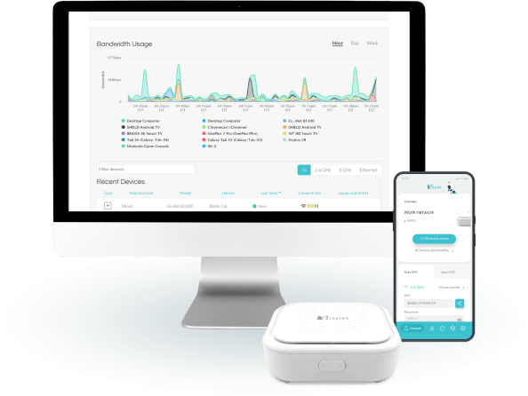 Minim Care Portal, Minim Mobile App, and Minim router