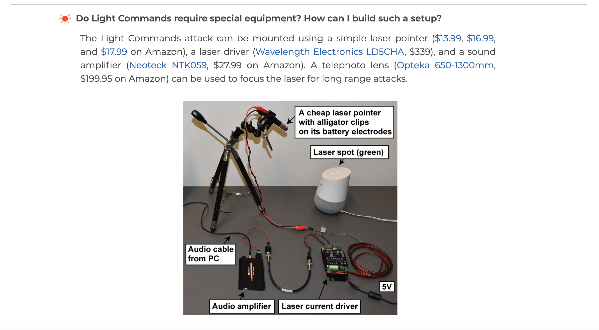 Light Commands Setup