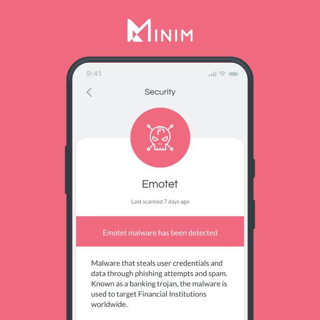Emotet malware detection on the Minim platform