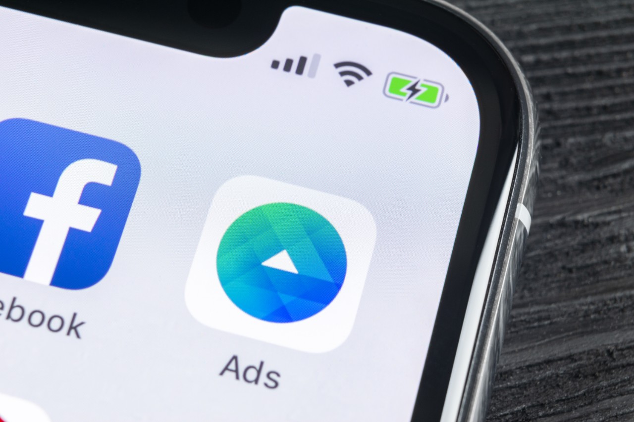 Facebook Ads app on smartphone