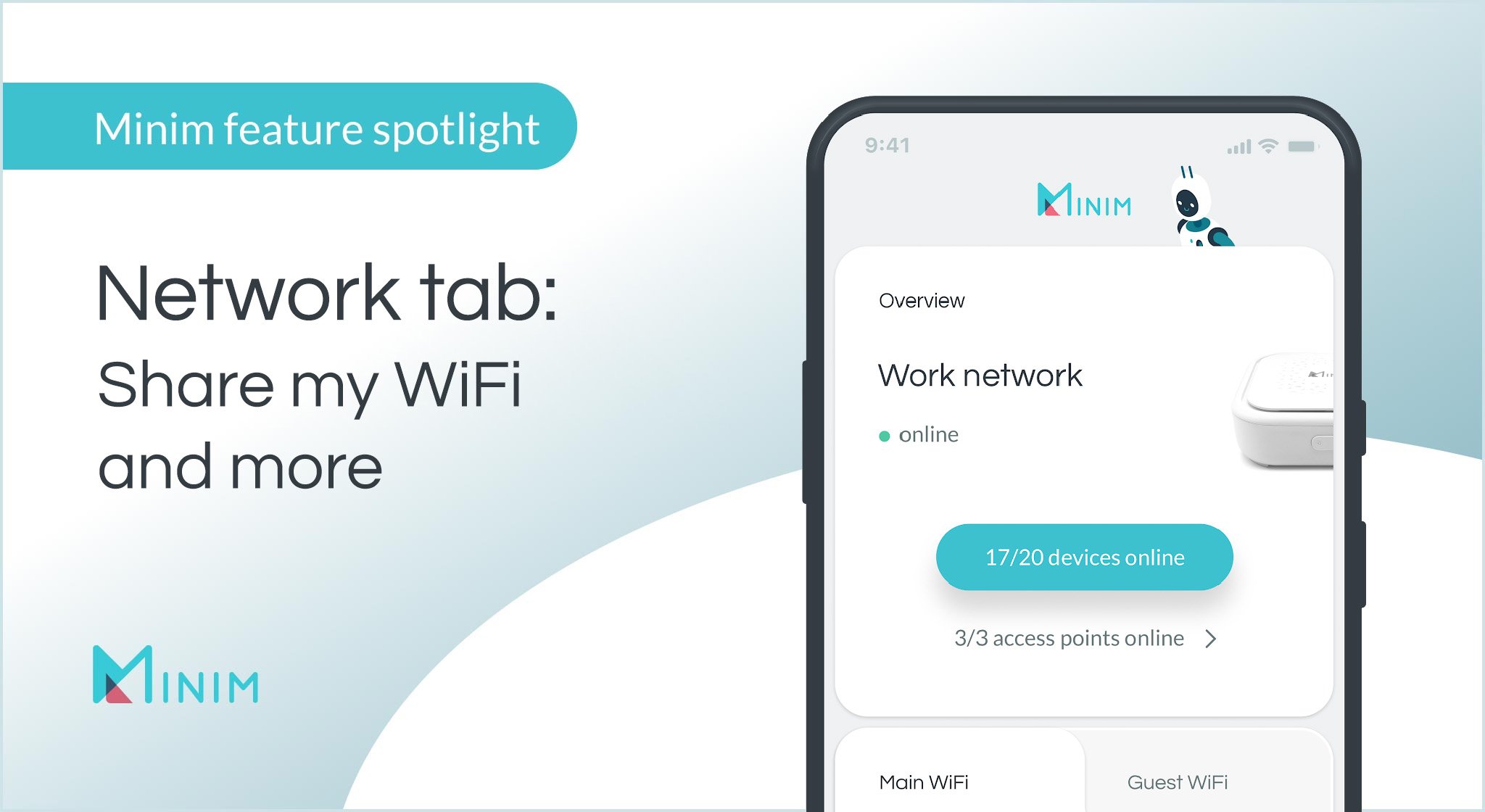 Network tab: share my WiFi and more