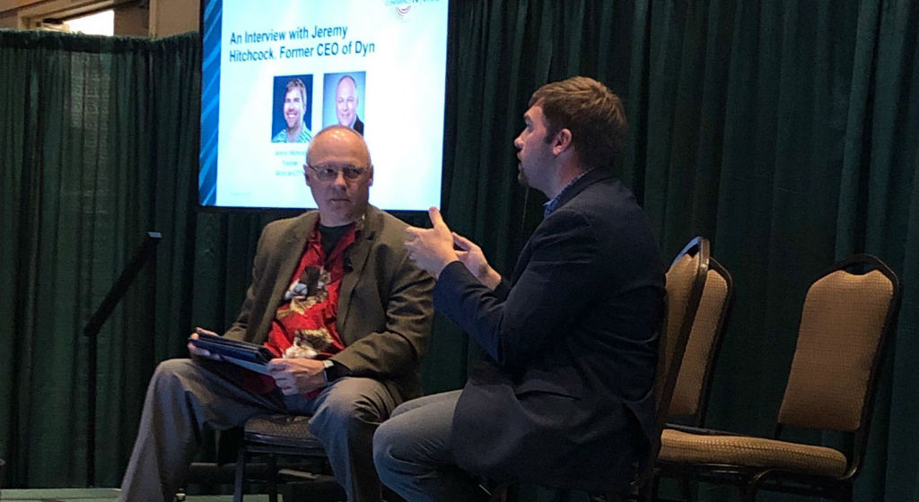 Jeremy Hitchcock and Steve Goeringer speaking at the CableLabs Summer Conference 2019