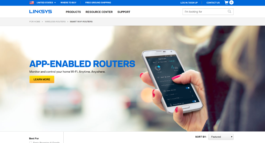 linksys-smart-wifi-router-website-screenshot