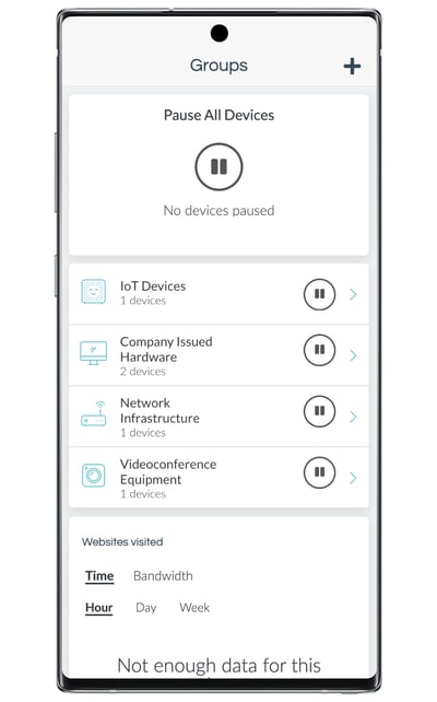 Minim mobile app: Device groups