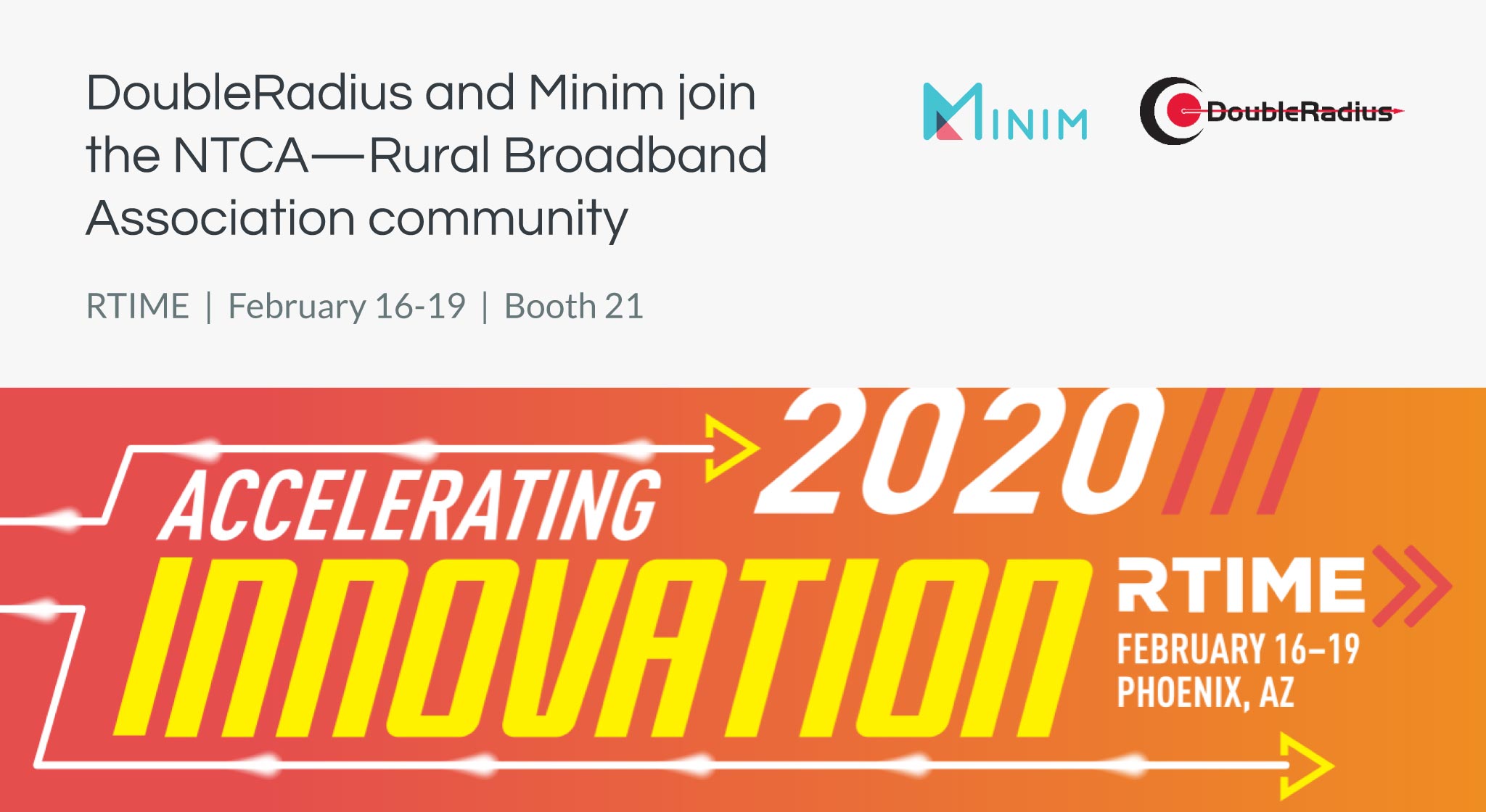 DoubleRadius and Minim join the NTCA—Rural Broadband Association community