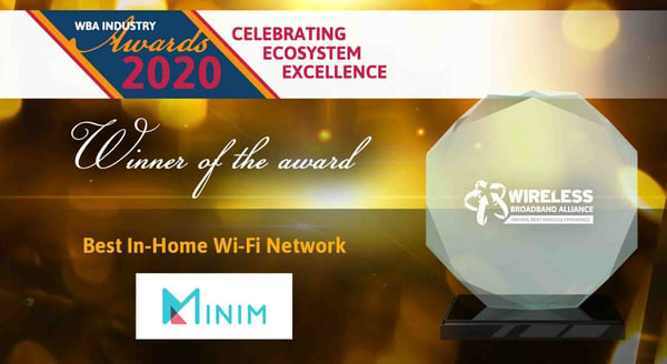WBA awards - winner of Best In-Home WiFi Network